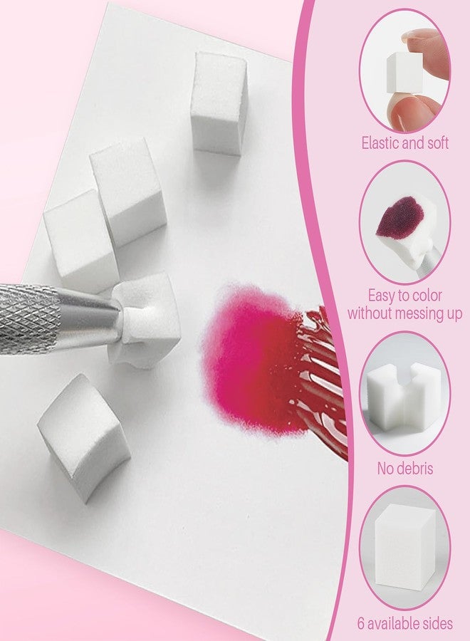 RAQEHO Nail Sponges Refills for Ombre - 100PCS Mini Ombre Nail Sponge Bulk (without Tool) Nail Art Sponge Refill Aura Nail Art Accessories Gradient Nail Tools for Professional Beginners Home Salon Use - Image 3